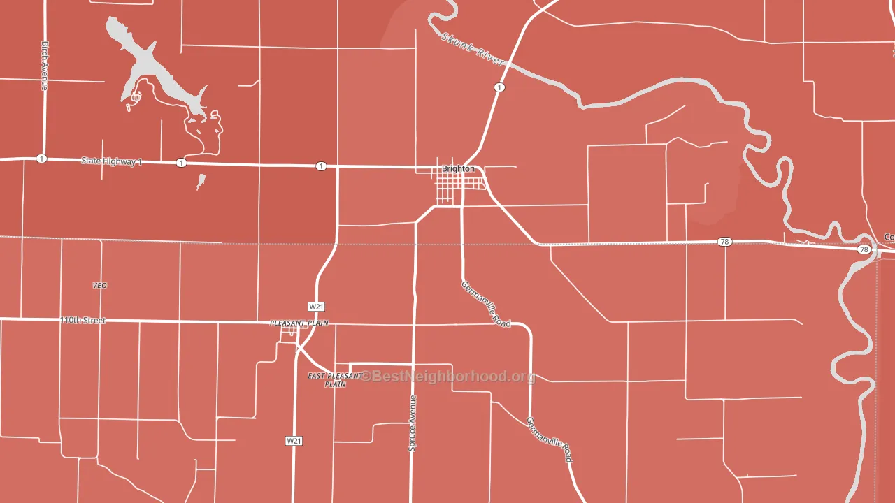 52540, IA block-group political-lean map