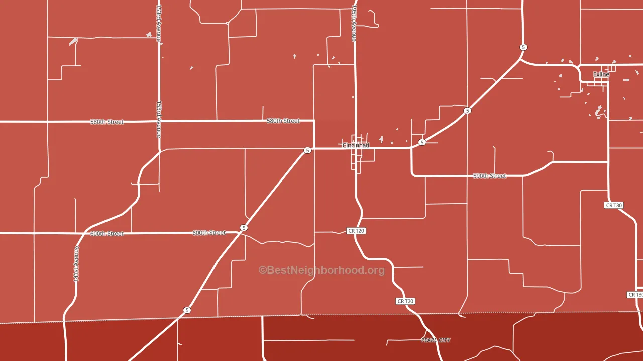 52549, IA block-group political-lean map