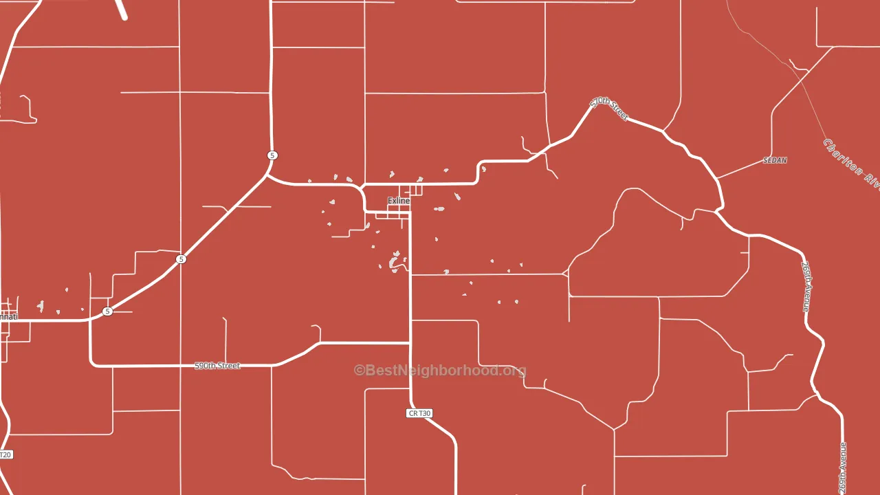 52555, IA block-group political-lean map