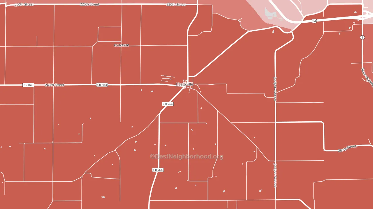 52567, IA block-group political-lean map