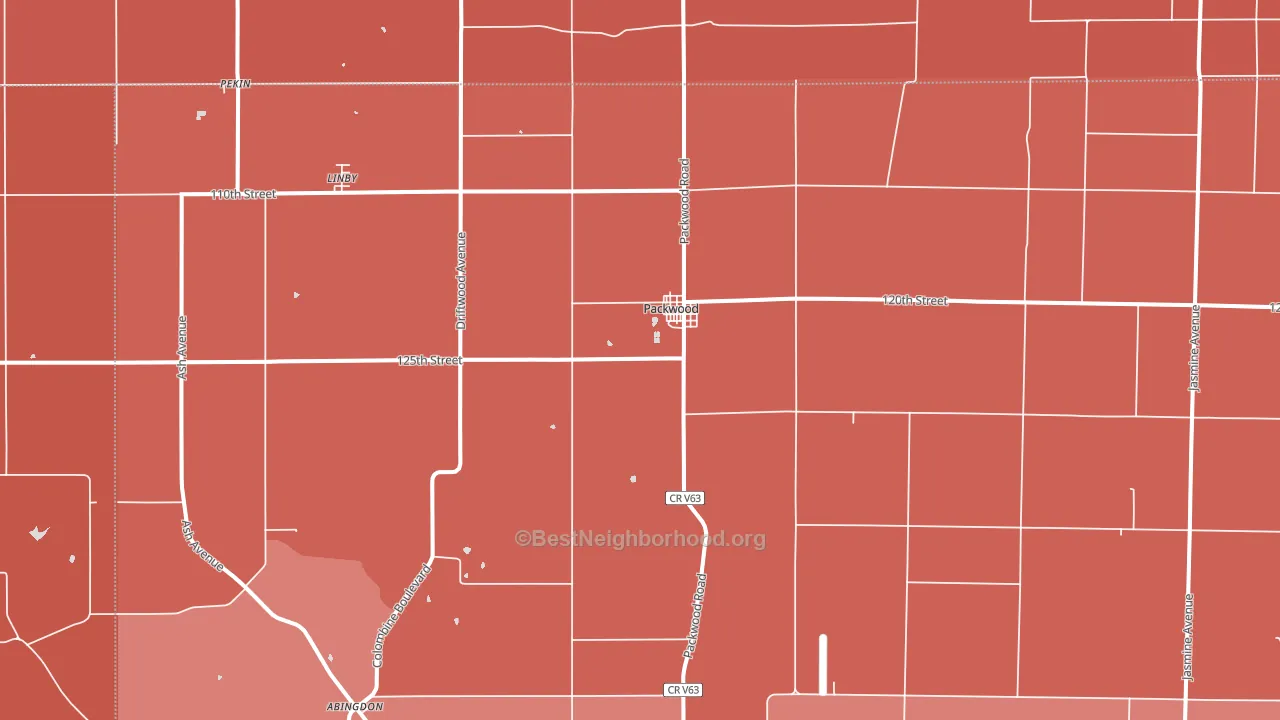 52580, IA block-group political-lean map