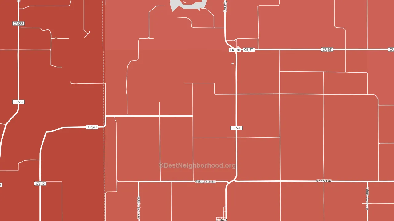 52581, IA block-group political-lean map