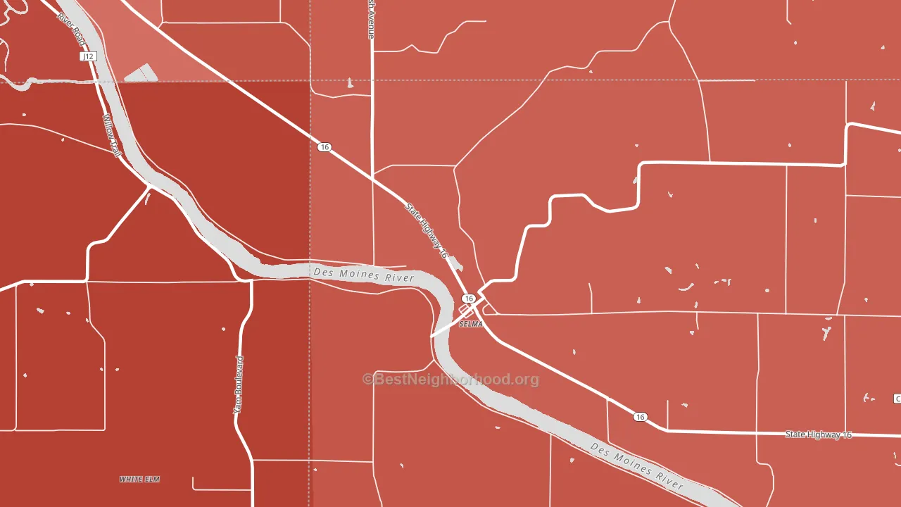 52588, IA block-group political-lean map