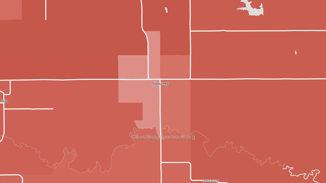 52591, IA block-group political-lean map