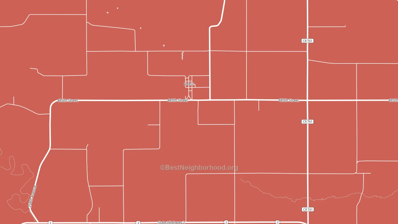 52593, IA block-group political-lean map
