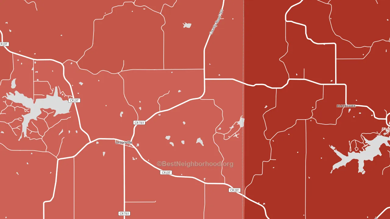 52594, IA block-group political-lean map