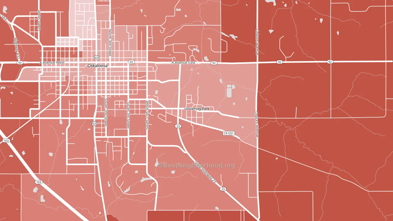 52595, IA block-group political-lean map