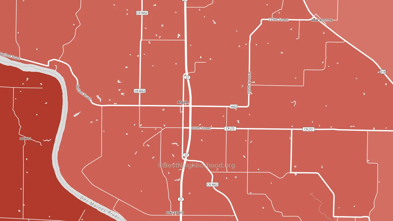52619, IA block-group political-lean map