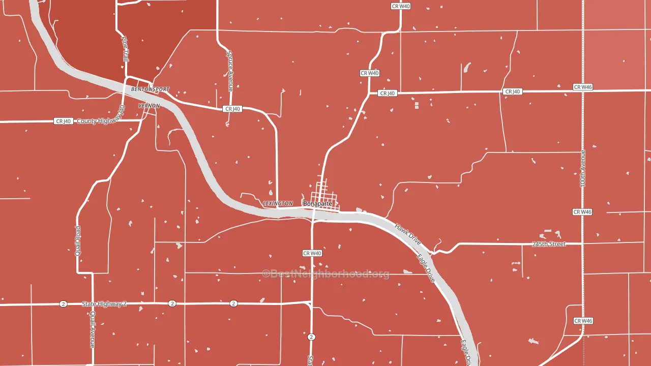 52620, IA block-group political-lean map