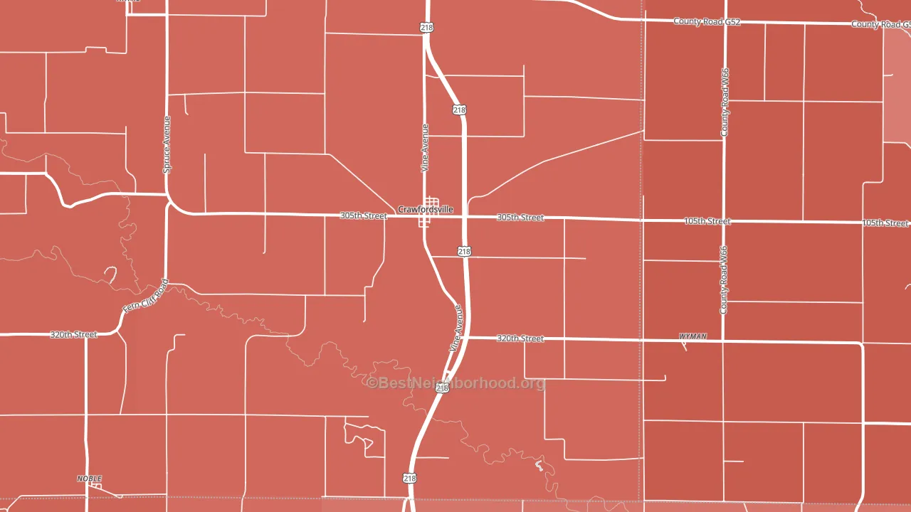 52621, IA block-group political-lean map