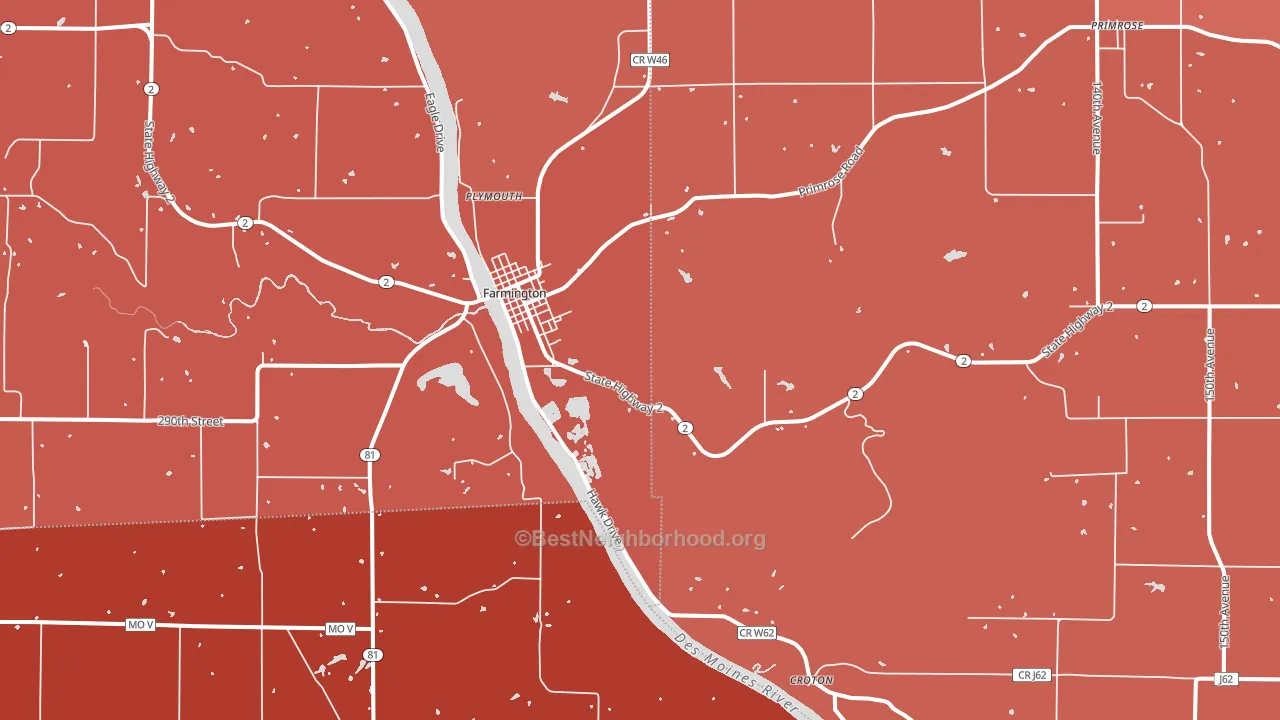 52626, IA block-group political-lean map