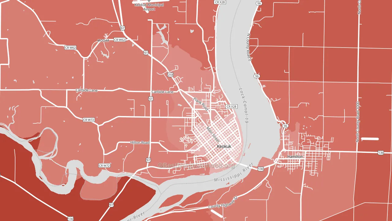 52632, IA block-group political-lean map