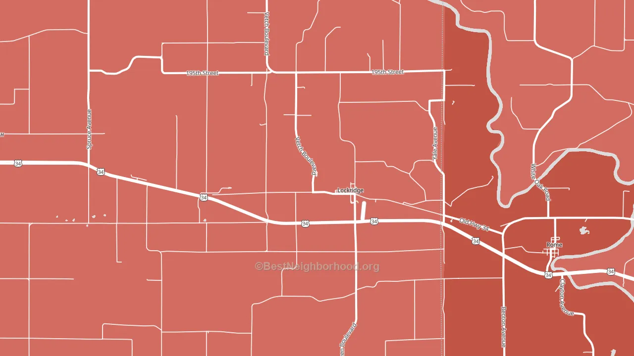 52635, IA block-group political-lean map