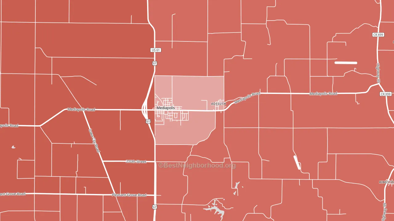 52637, IA block-group political-lean map