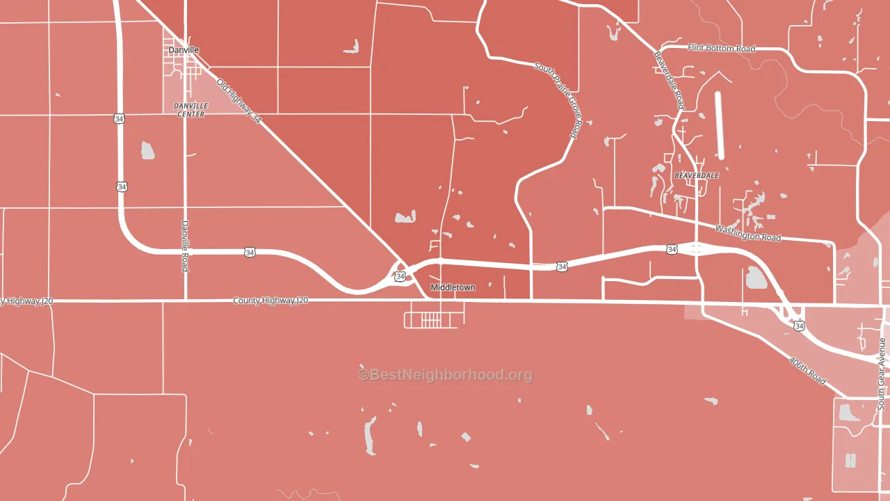 52638, IA block-group political-lean map