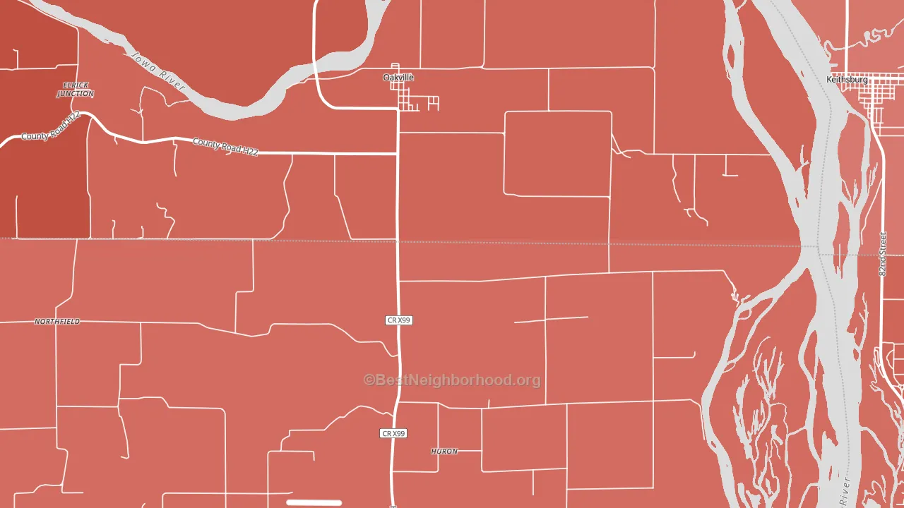 52646, IA block-group political-lean map