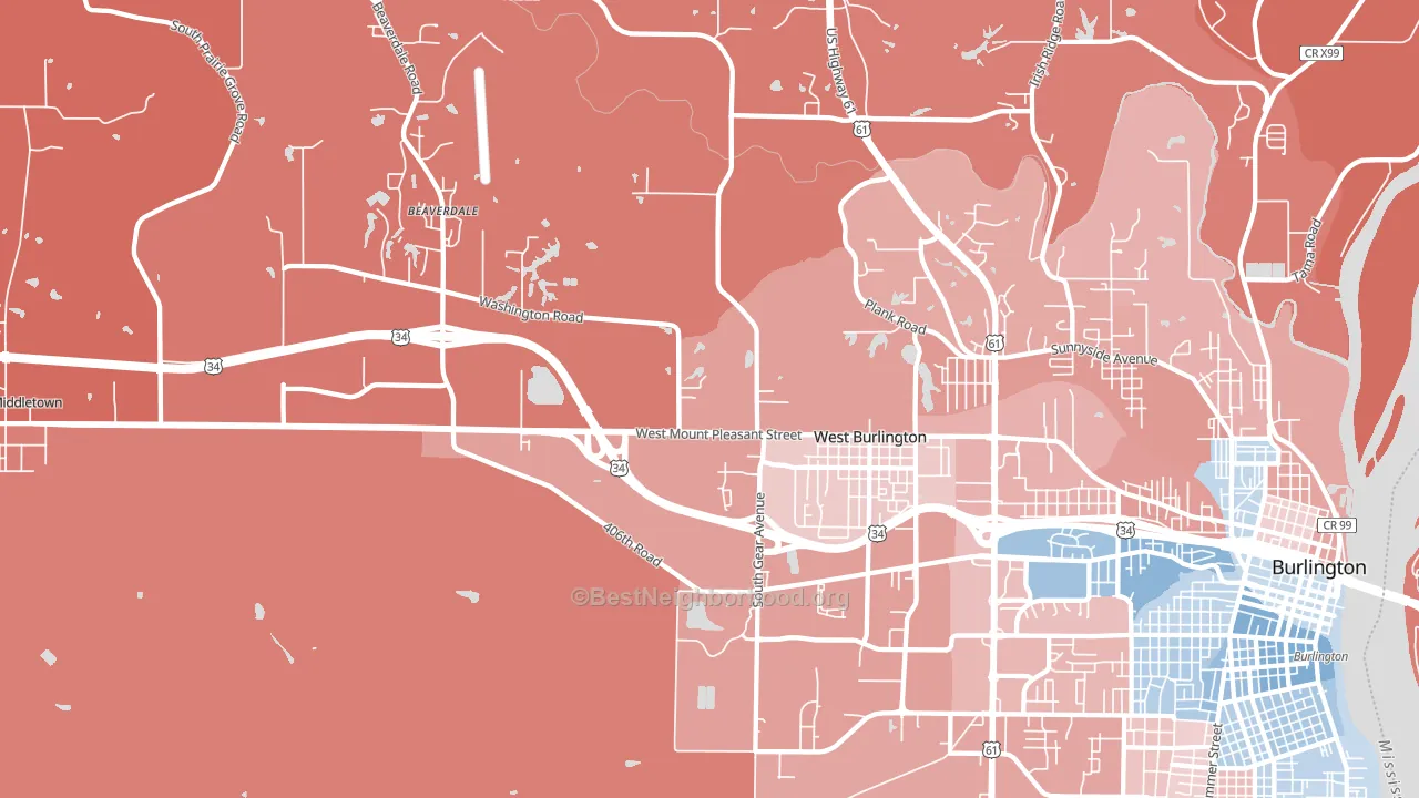 52655, IA block-group political-lean map