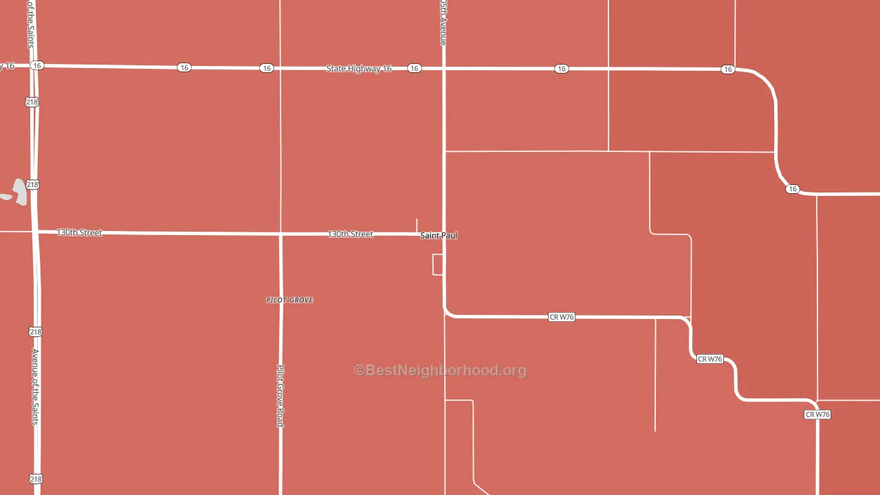 52657, IA block-group political-lean map