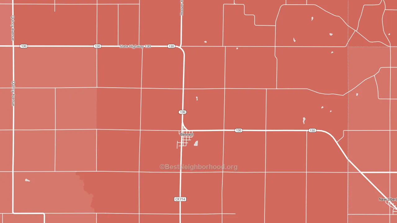52721, IA block-group political-lean map