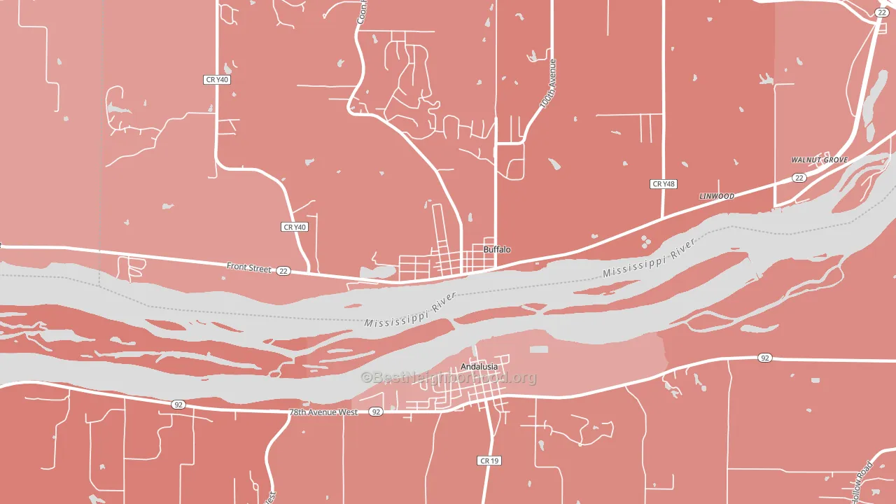 52728, IA block-group political-lean map