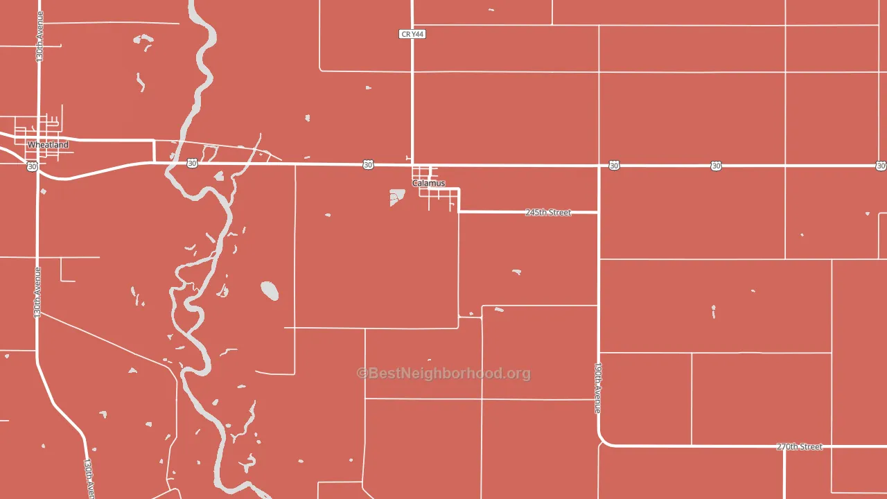 52729, IA block-group political-lean map