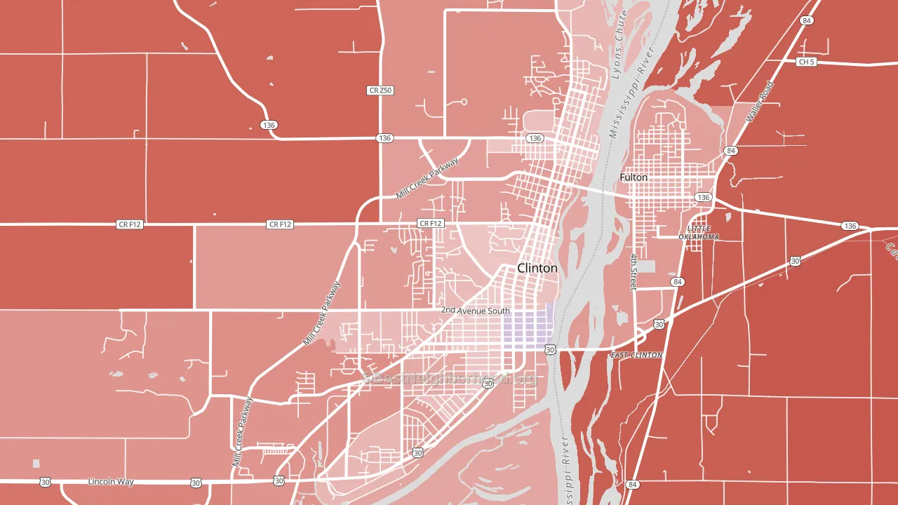 52732, IA block-group political-lean map