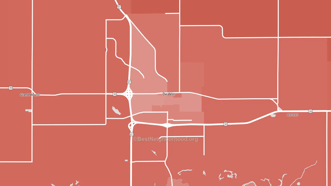 52742, IA block-group political-lean map