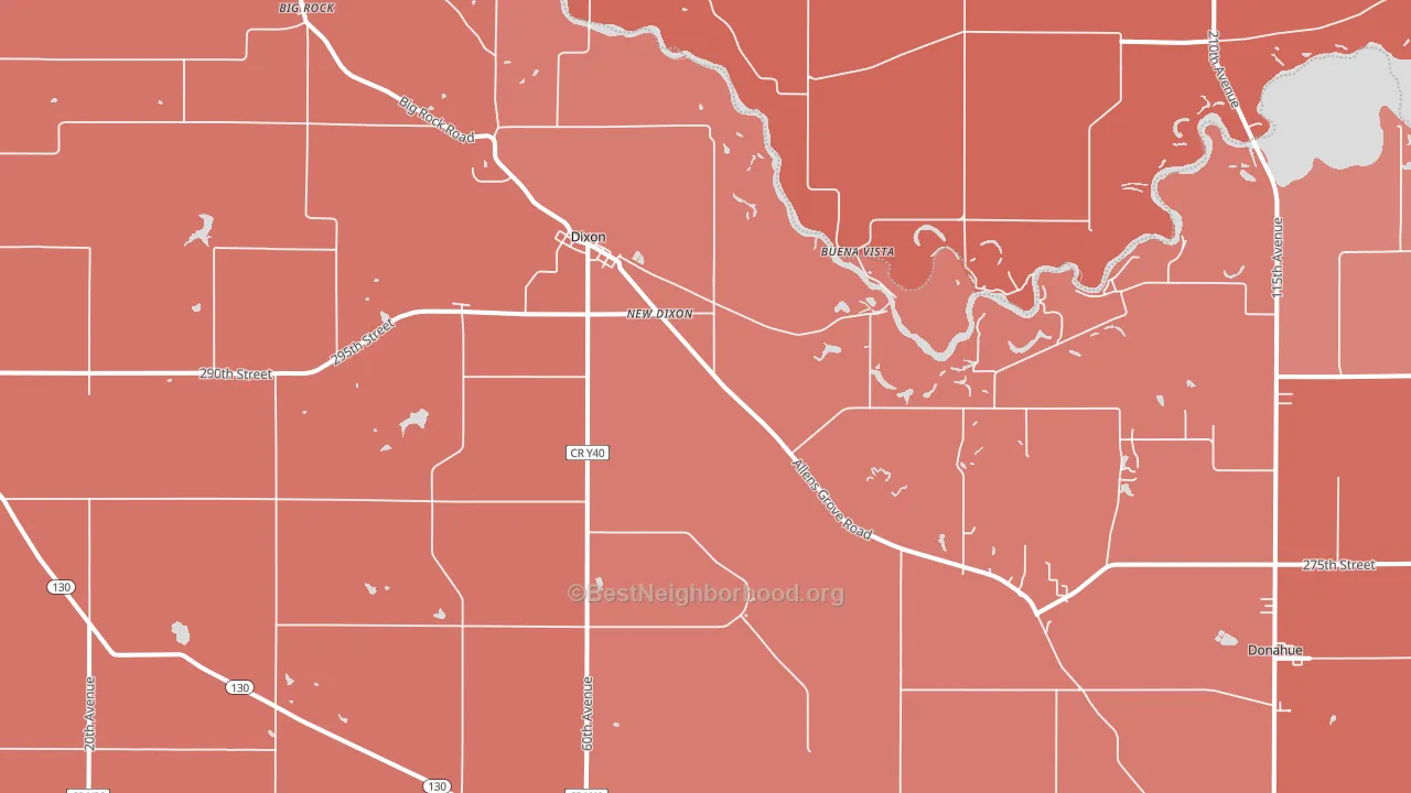 52745, IA block-group political-lean map