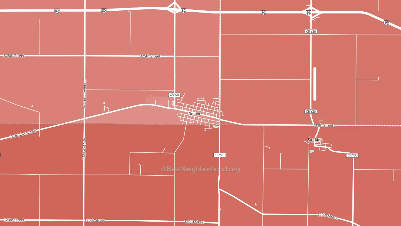 52747, IA block-group political-lean map