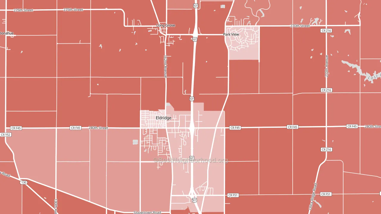 52748, IA block-group political-lean map