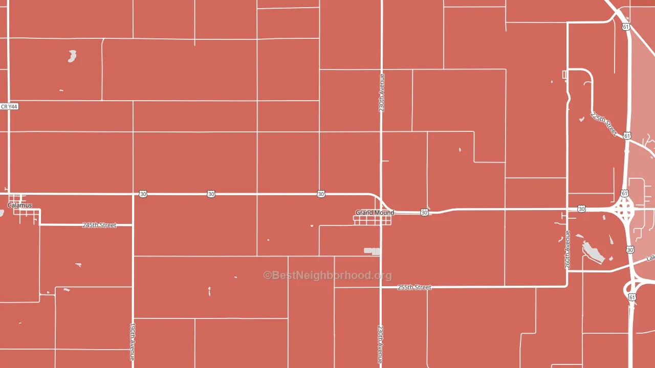 52751, IA block-group political-lean map