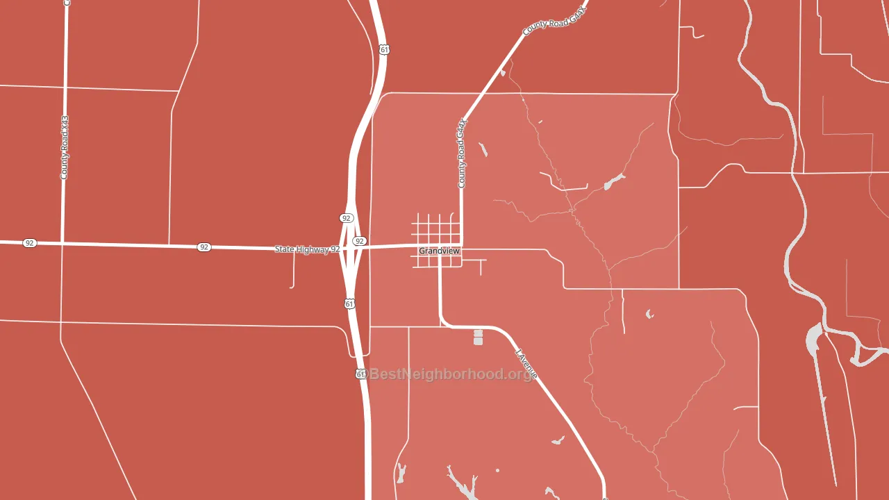 52752, IA block-group political-lean map
