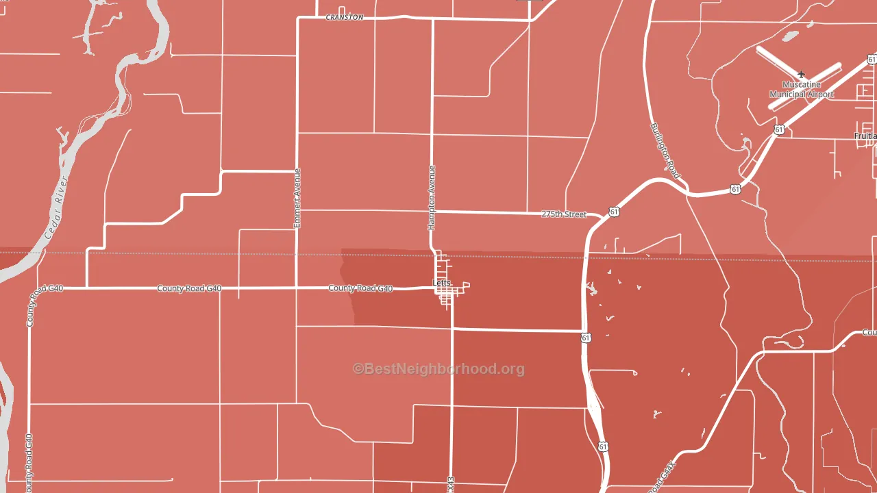 52754, IA block-group political-lean map