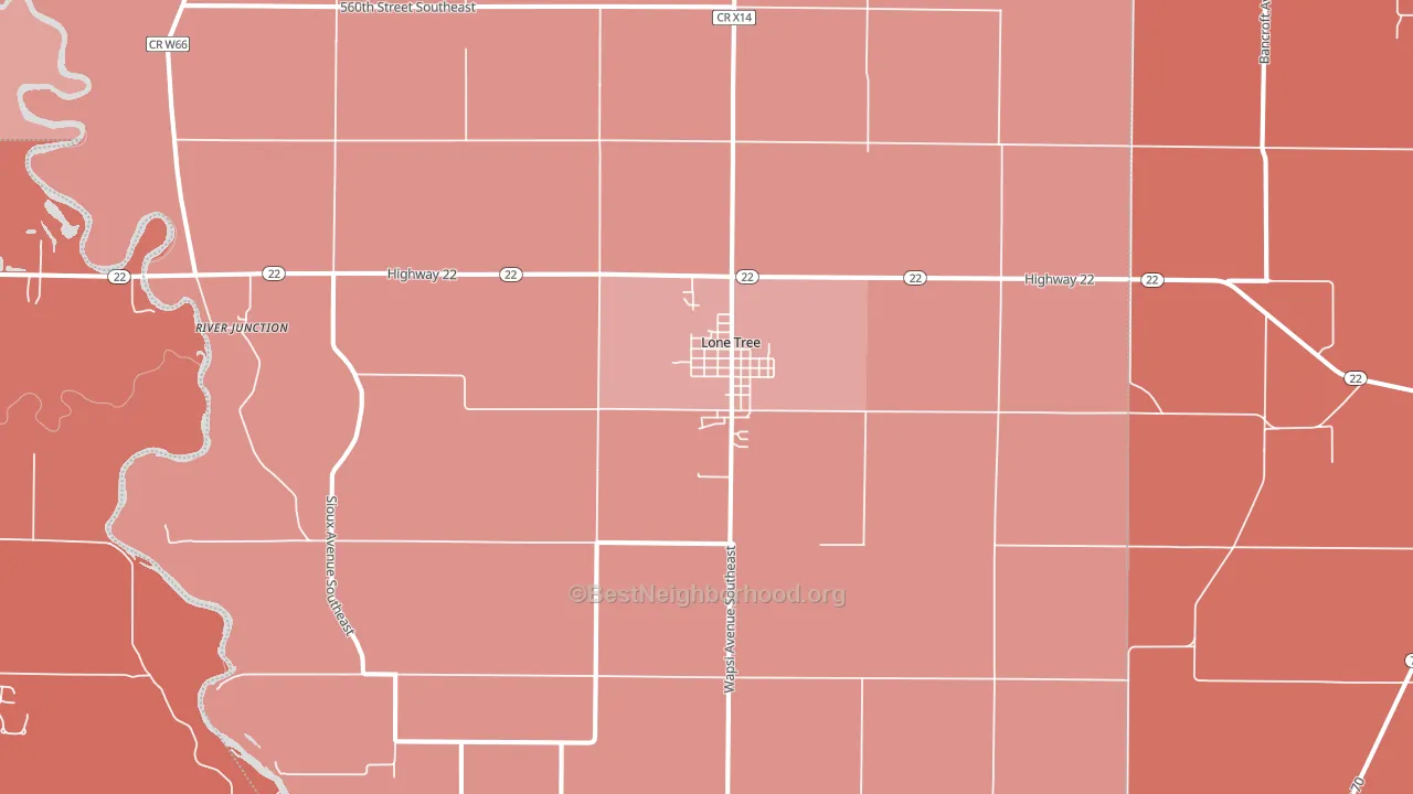 52755, IA block-group political-lean map