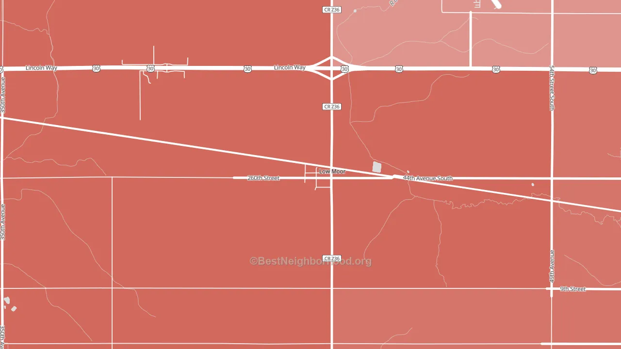 52757, IA block-group political-lean map