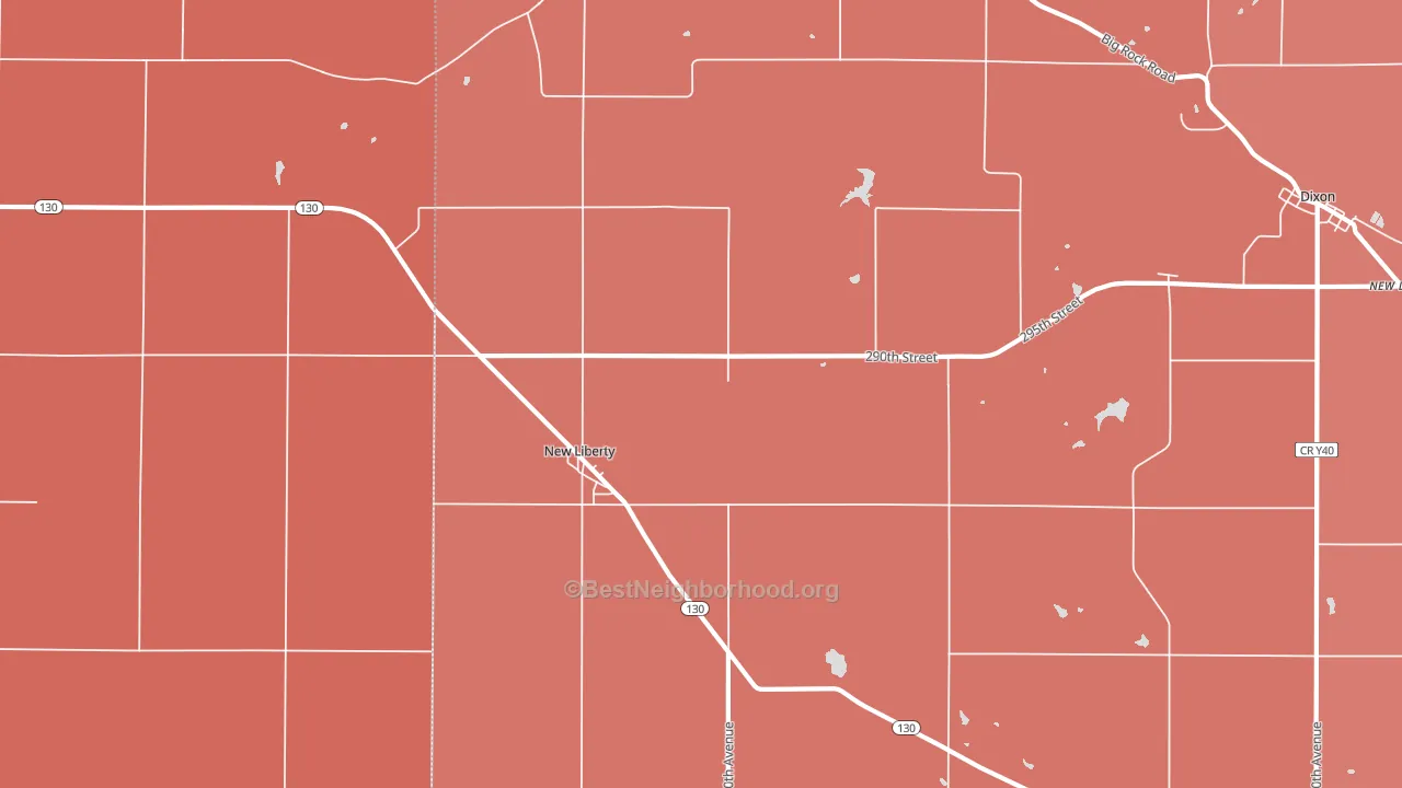 52765, IA block-group political-lean map