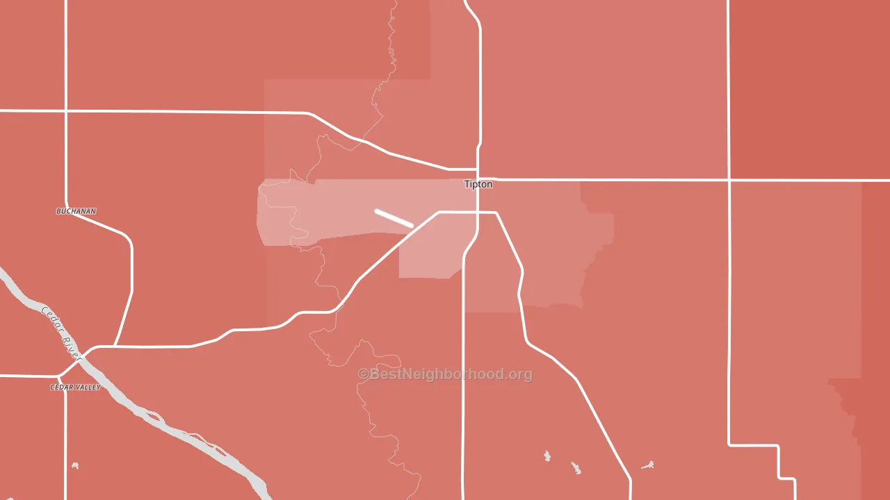 52772, IA block-group political-lean map