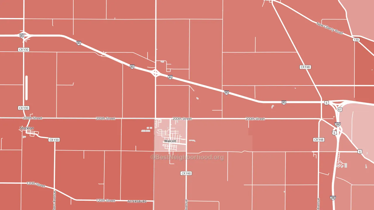 52773, IA block-group political-lean map