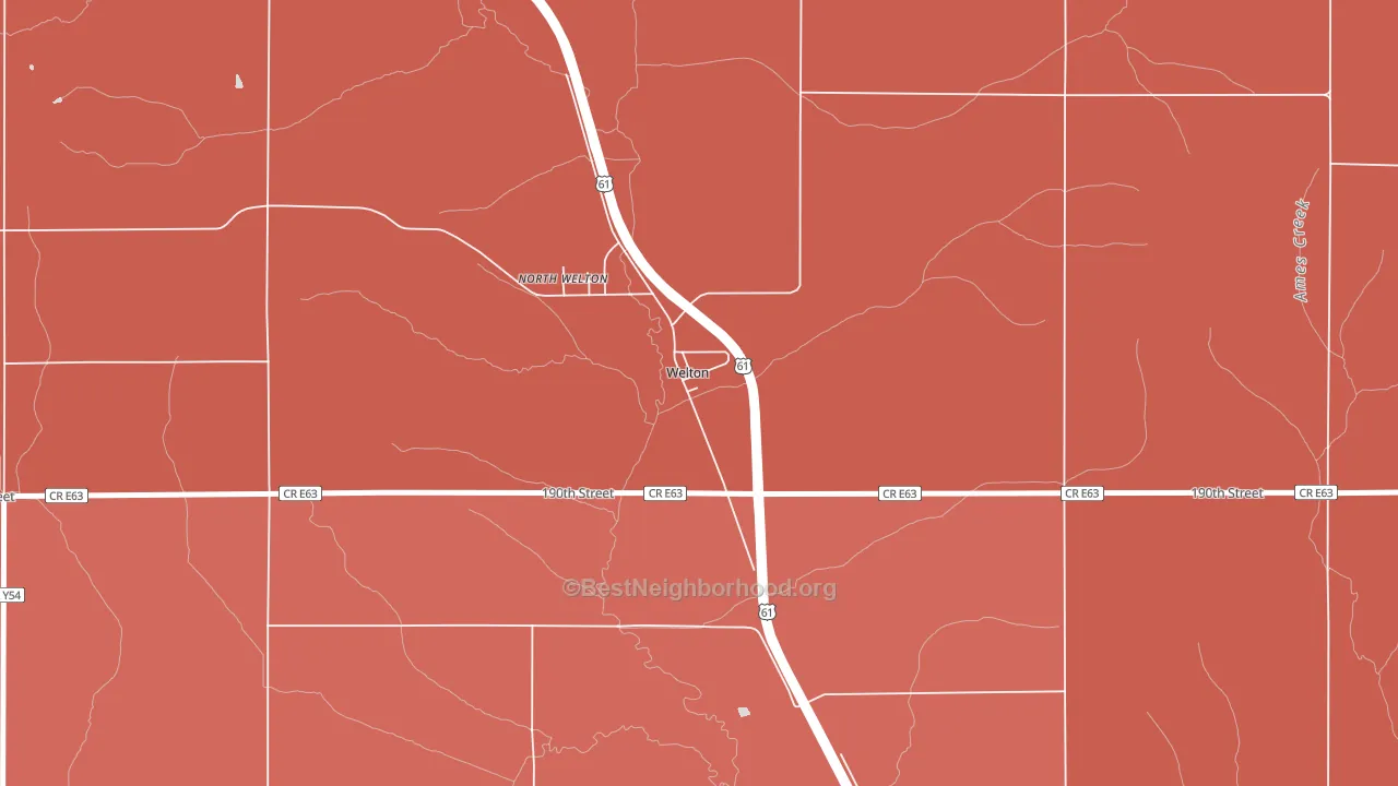 52774, IA block-group political-lean map