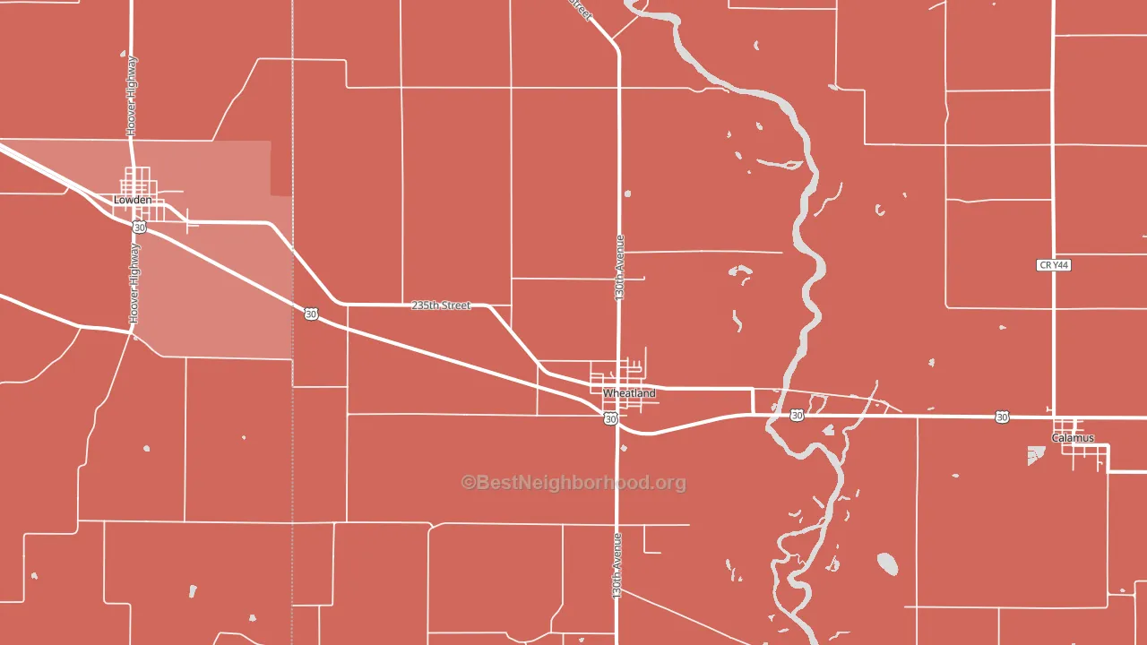 52777, IA block-group political-lean map