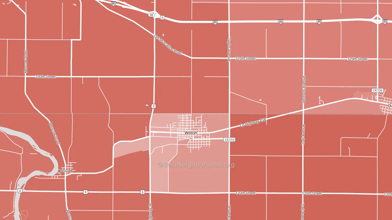 52778, IA block-group political-lean map