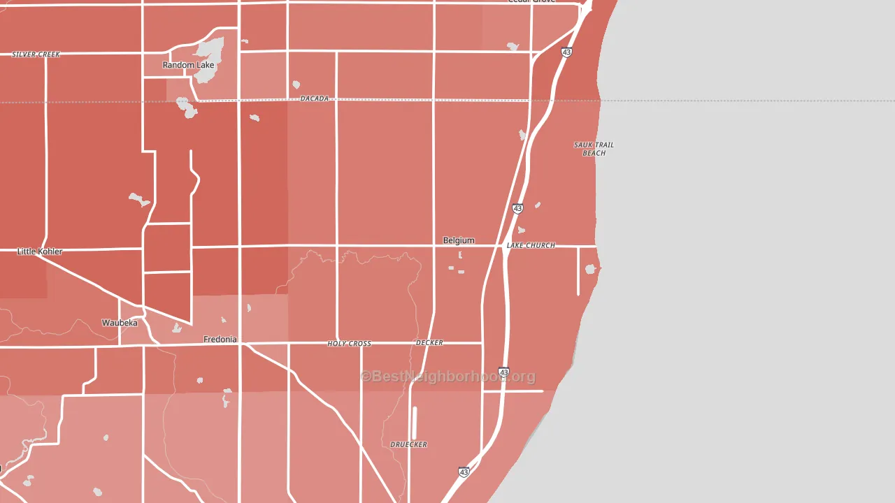 53004, WI block-group political-lean map