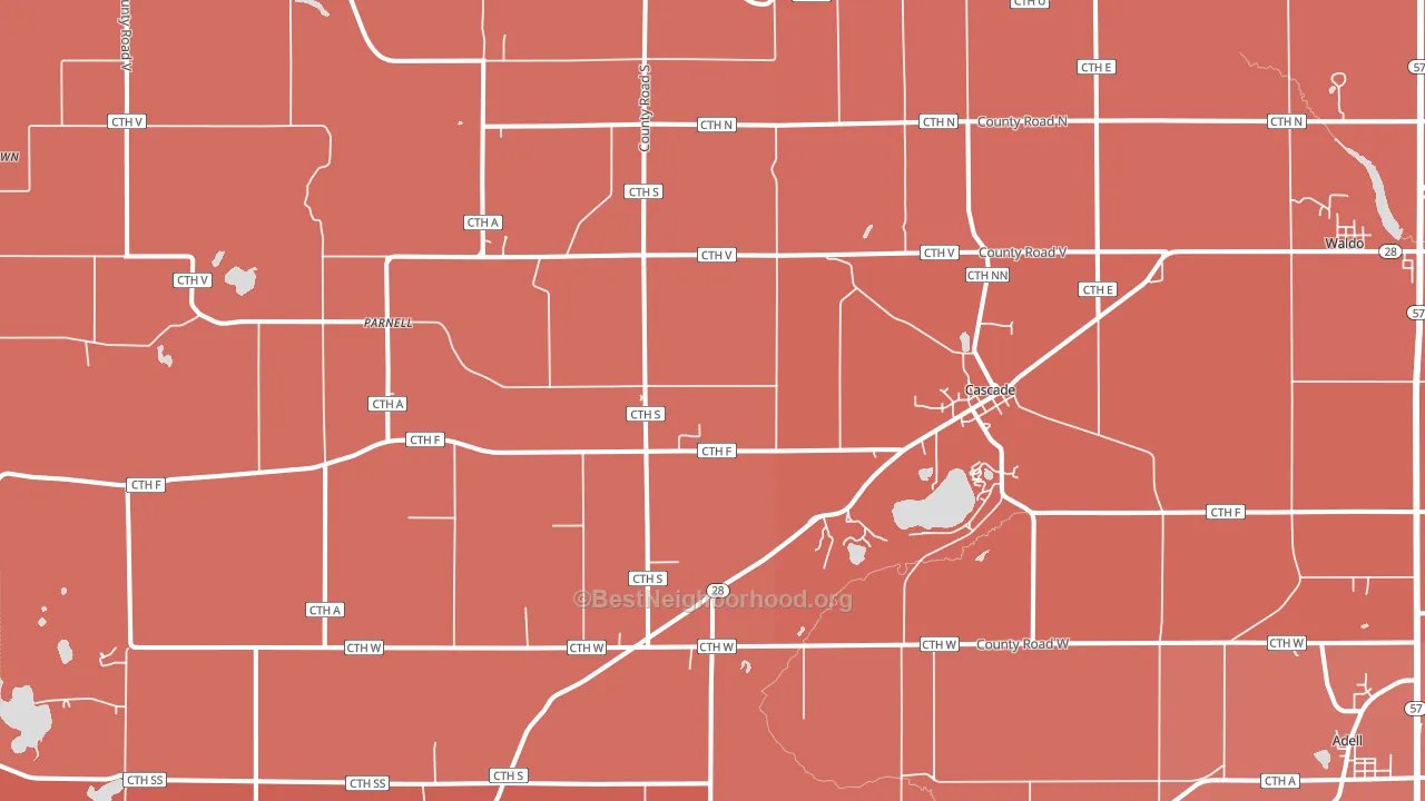53011, WI block-group political-lean map