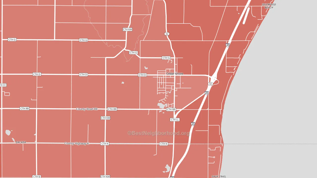 53013, WI block-group political-lean map