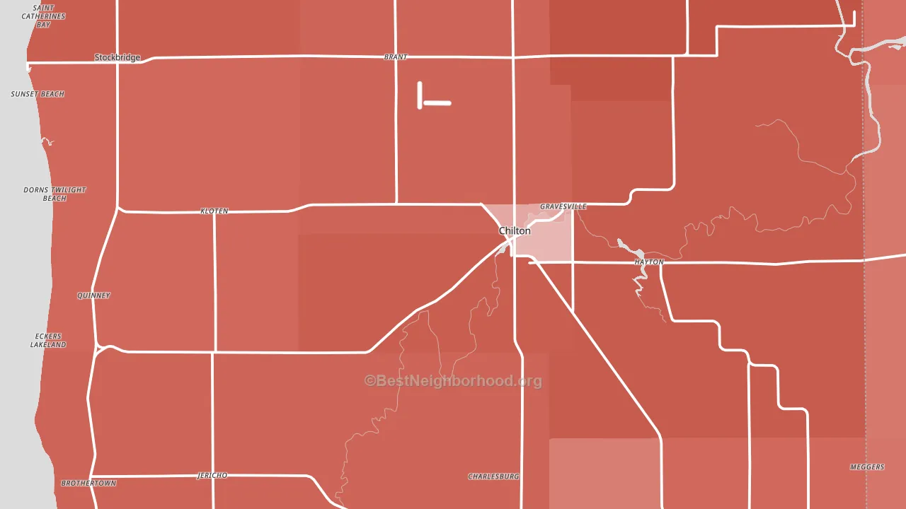 53014, WI block-group political-lean map