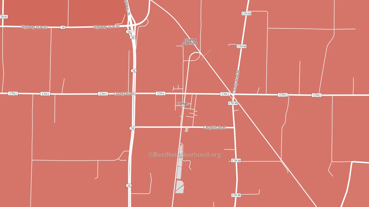 53016, WI block-group political-lean map
