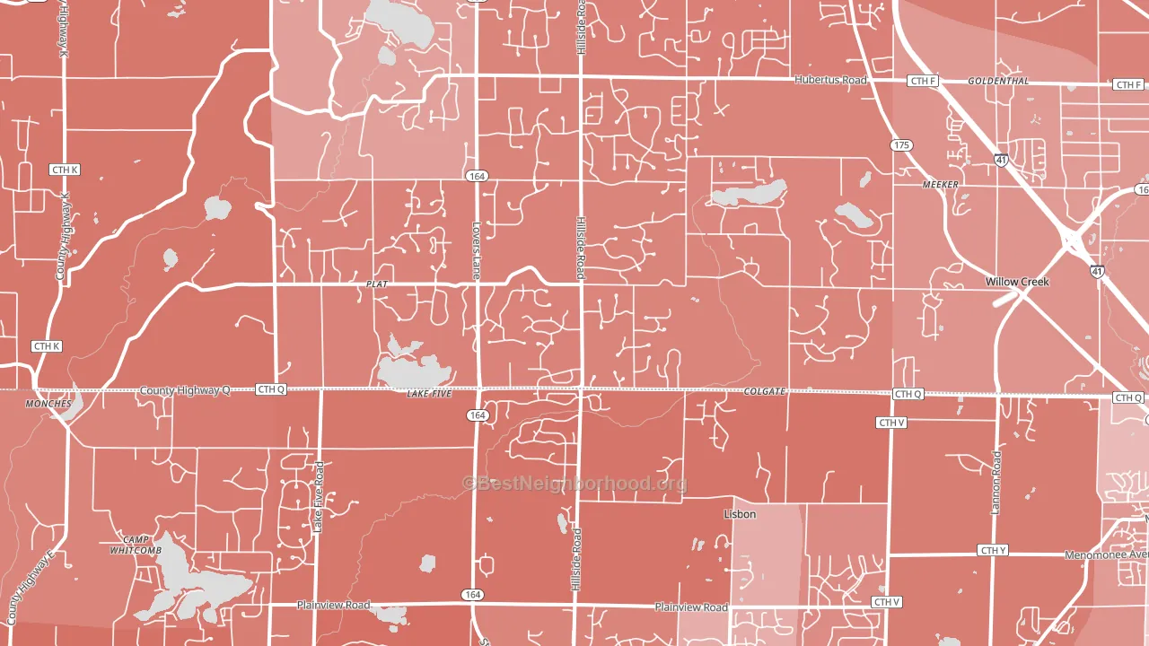 53017, WI block-group political-lean map