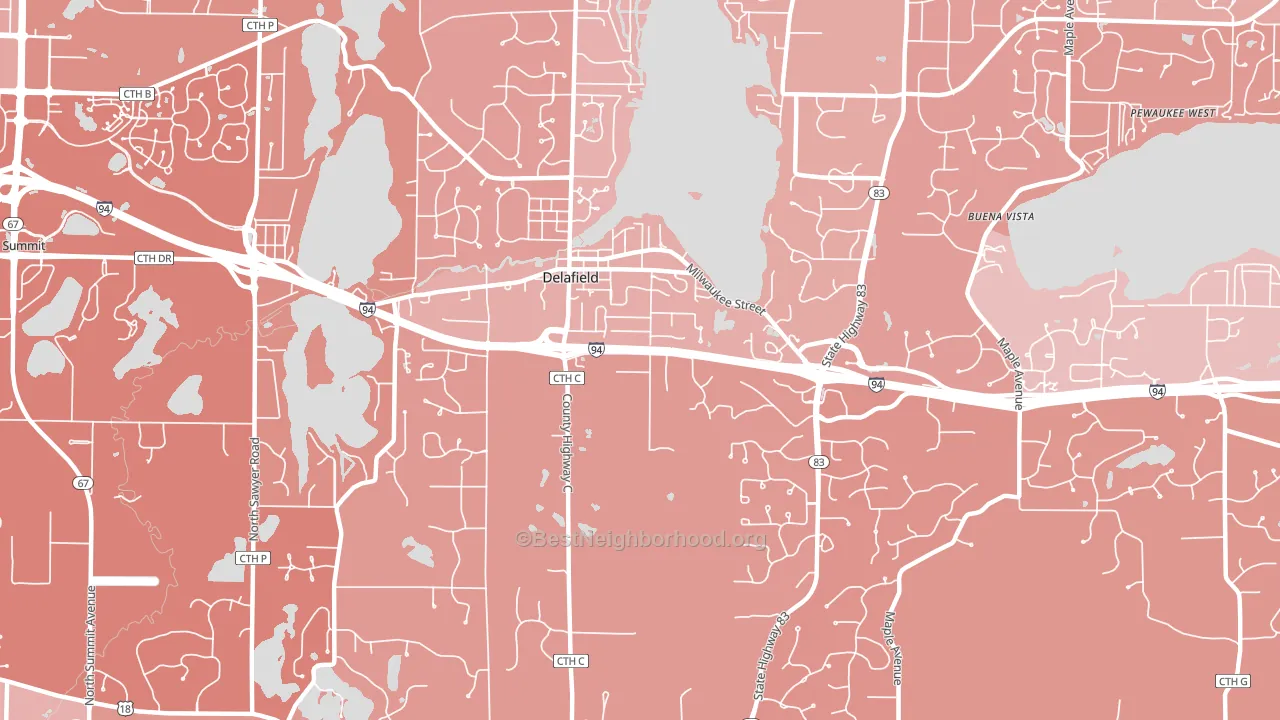 53018, WI block-group political-lean map