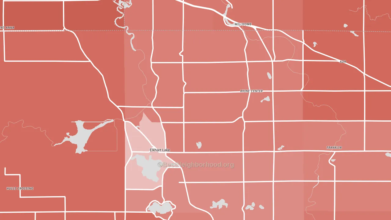 53020, WI block-group political-lean map