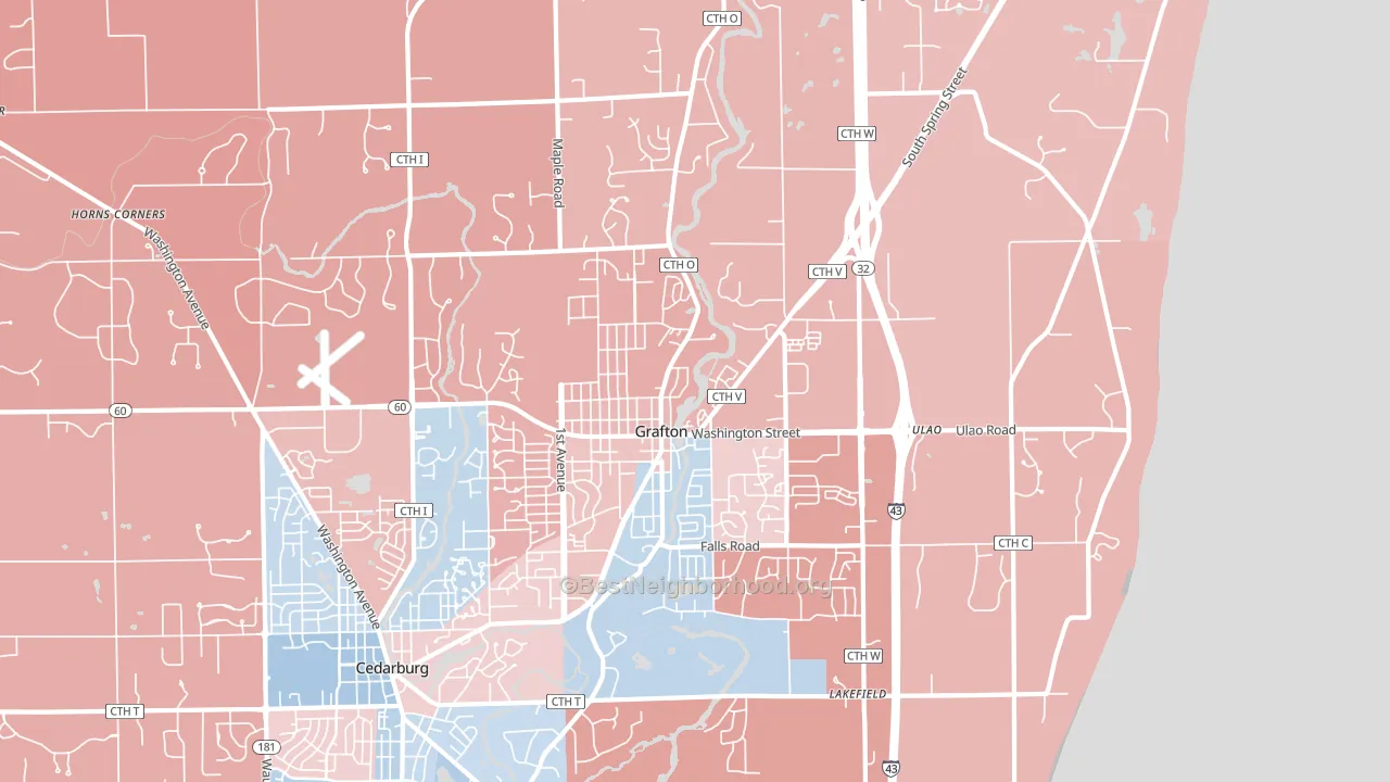 53024, WI block-group political-lean map